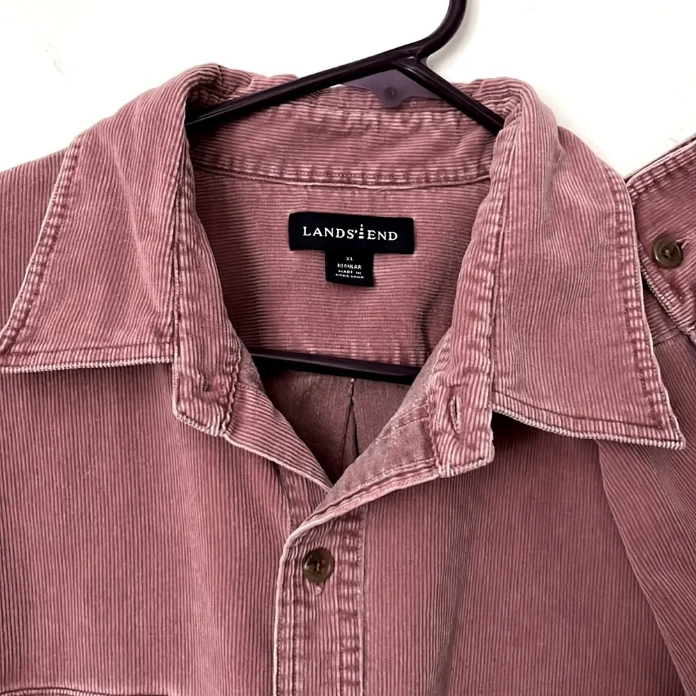 Lands’End Pocketed Corduroy Shirt Shacket XL - Picture 5 of 15
